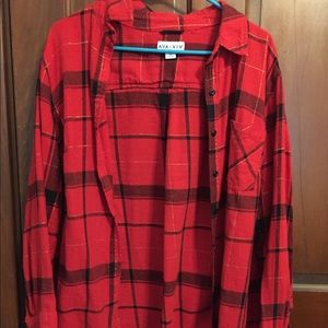 Ava and viv plaid shirt 1x